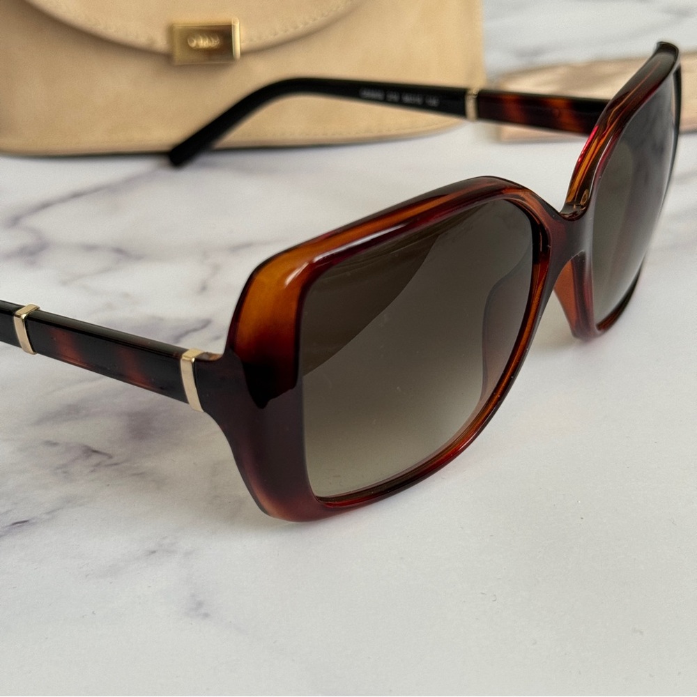 Chloe Daisy Tortoise Butterfly Sunglasses with Gradient Lens